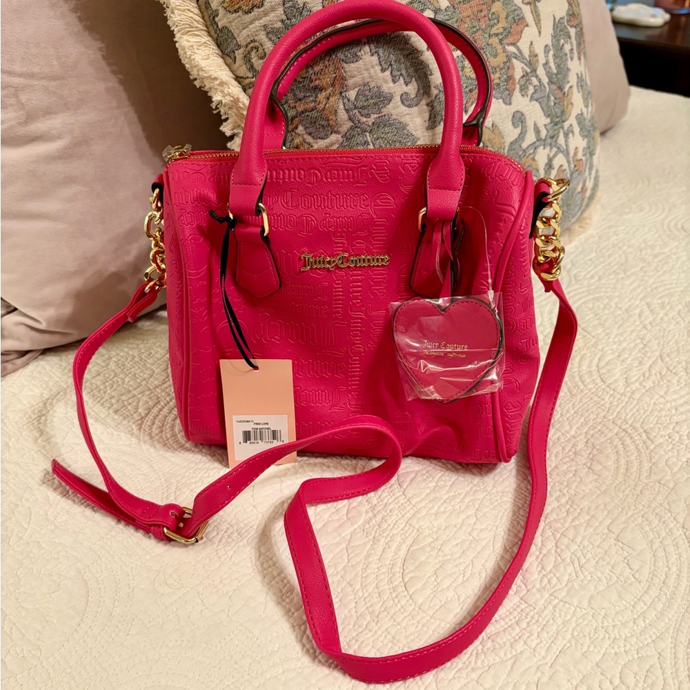 Juicy Couture Hot Pink Satchel with Structured Design
